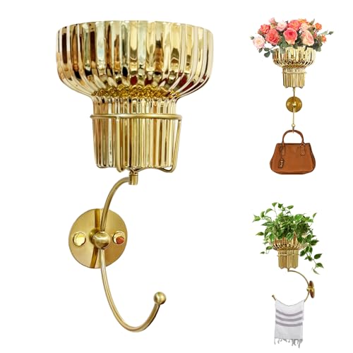 MAUYAR Hanging Plant Wall Vessel for Flowers with Hook, Indoor