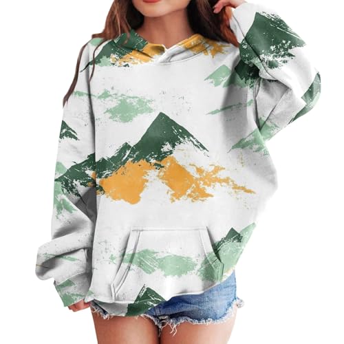Hoodies For Girls Cute Camo Long Sleeve Sweatshirt Hooded Casual Hoodies For Boys Oversized Clothe 2-14 Years