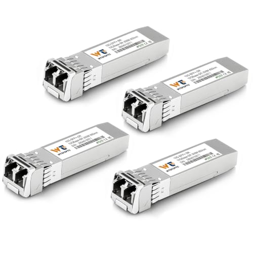 Image of 4 Pack 10GBase-SR SFP+ LC Transceiver, 10G SFP+ Module MMF Multimode 850nm