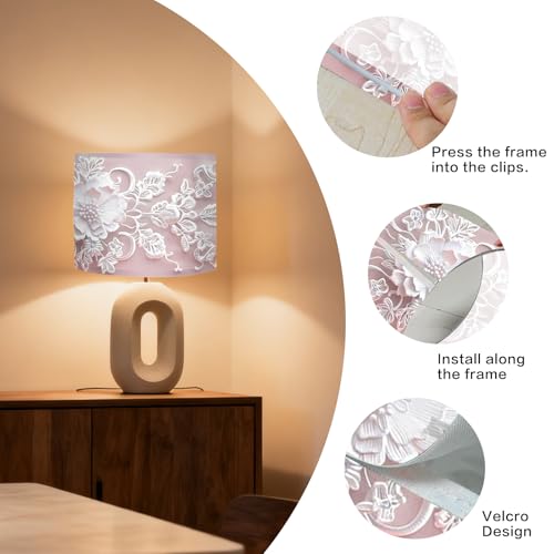 Image of Nuxovilar Lamp Shades Set of 2, 13 inch Top x 13 inch Bottom x 10 inch High (Spider)