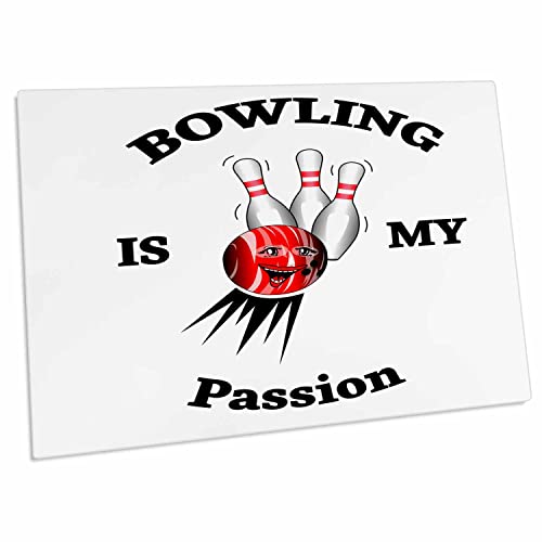 3dRose Bowling is My Passion Sport Game Hobby - Pad para escritorio miniatura 1
