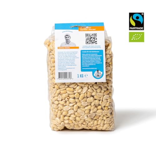 PAKKA - Bio Fairtrade rohe Erdnusskerne blanchiert 1kg, Öko & Fairtrade Erdnüsse direkt von Kleinbauern aus Samarkand in Usbekistan, vegan, Familienpackung, Value-Pack 1000g