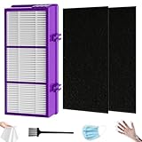 HAPF300AP Filter Compatible with Holmes AER1 HAPF300AP-U4, Bionaire BAP260 BAP815 BAP825 BAP9200, 1 True HEPA + 2 Carbon Pre Filters, Performance Plus Replacement (Purple)