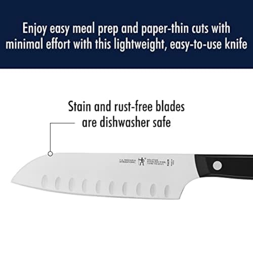 HENCKELS Solution Razor-Sharp 2-pc Knife Set, Santoku Knife 5 Inch, Santoku Knife 7 Inch, German Engineered Informed by 100+ Years of Mastery, Stainless Steel - Thumbnail 6