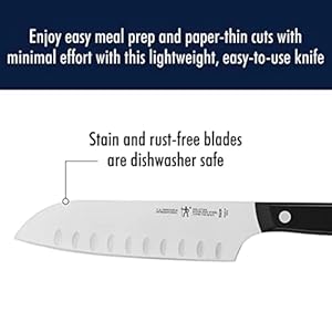 HENCKELS Solution Razor Sharp 2 pc Knife Set Santoku Knife 5 Inch Santoku Knife 7 Inch German Engineered Informed by 100 Years of Mastery Stainless Steel