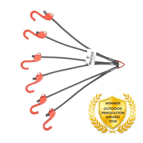 Image of Hexapod Bungee Tie-Down System - 32 inch / 80cms - Grey + Orange -Proudly Made in India