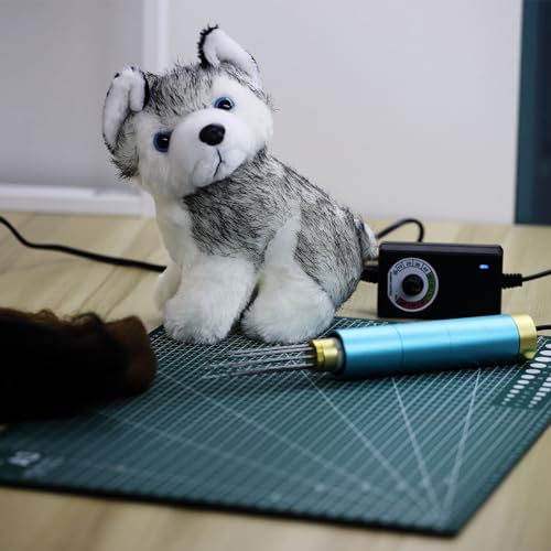 Electric Felting Machine Needles Pen, Upgrade 1-9 Needles Qiuck Variable Speed Control Automatic Punch Sculpting Tool Kit for Dry Wool Craft Work Adults Beginner Doll Animal Needlework Equipment