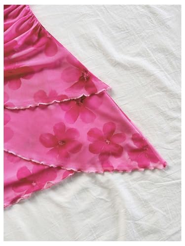 Image of SOLY HUX Women's Y2K Dress Summer Tie Dye Print Sexy Mini Dress Retro Backless Halter Dress Club Dresses
