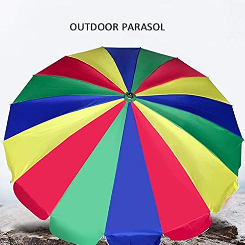 Pkfinrd Paraguas Patio Paraguas Al Aire Libre Paraguas Comercial Largo Paraguas, Playa Parasol con Base (Color : Color, Size : Size) - imagen 3