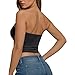 2Pack Womens Bandeau Bras Corset Sexy Hot Girl Strapless Crop Tank Tops Stretchy Comfy Seamless Bralettes Tube Top Brown&Black Small