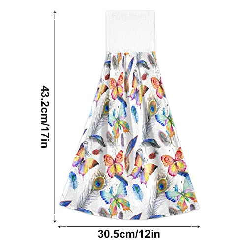 Summer Butterflies Vintage Hand Towels Wide Lavender Field Decor Kitchen Dish Towel Quality Premium Bathroom Washcloth 30 X 15 Inches For Beach Guest Hotel Spa Gym Sport Yoga Home #TOP3