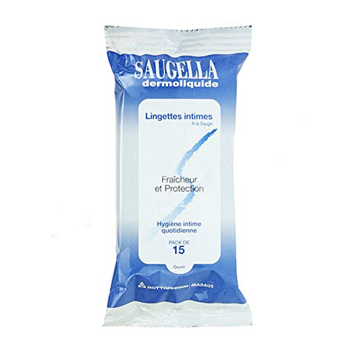 Saugella Dermoliquide 15 Lingettes Intimes Nettoyantes Cover