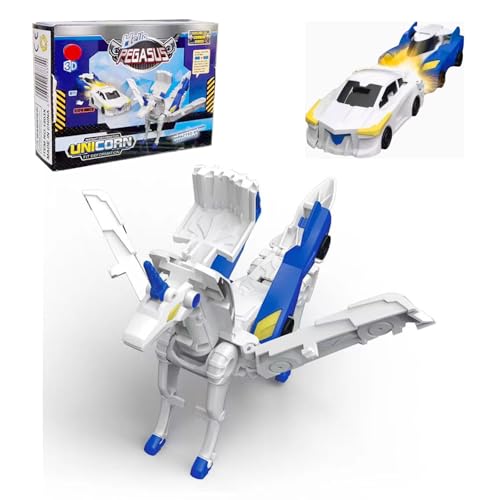 Afufu Transforming Cars Jouet pour Enfants de 3 à 8 Ans, Robot Licorne, Cadeau pour Garçon et Fille 3 4 5 6 7 8 9 10 Ans, Jeux D'activité, Transformation...