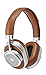 Master & Dynamic MW65 Active Noise-Cancelling (ANC) Wireless Headphones – Bluetooth Over-Ear Headphones with Mic, Silver Metal/Brown Leather (Renewed)