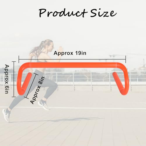ASENVER Agility Hurdles Detachable Speed Hurdles Spliced Agility Training Equipment for Soccer, Basketball and Track Drills (Pack of 10, 6 in)