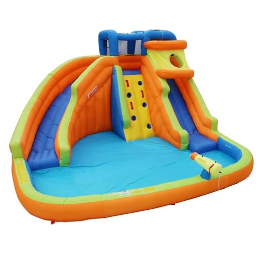 Banzai Drop Zone Water Park: Outdoor Inflatable Water Park, Motor Air Blower, (14ft 7in L x 13ft 4in W x 8ft H), Ages 5+