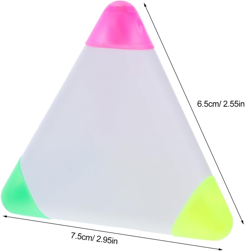 TOYANDONA Tri Color Highlighters Set 9Pcs Triangle Watercolor Pens with Chisel Tips for Note Taking Scrapbooking and Art Projects