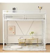 Amazon｜森風ShinrinKaze ロフトベッド パイプベッド 大人用 シングル