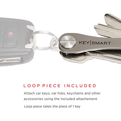 Keysmart Stainless Steel Edc Keychain Keyring For Attaching Keys Car Fob And More, Great Multi-Purpose Loop Piece To Attach Accessories To Keysmart Keyholder, Wallets, Belt Loops, Bags, Purses Etc. #TOP2