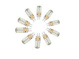 NJYTouch 10PCS G4 1.5W 3014 SMD Nature White 4000K LED Dimmable Spot LED Light Bulbs DC 12V Replacem
