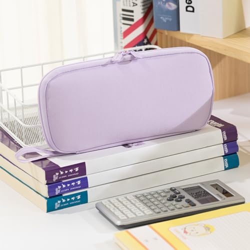 Image of Rolin Roly Multi-function Pencil Case Pencil Box Large Capacity Pen Case Holder for Women Pen Bag Organizer with Zipper (purple)
