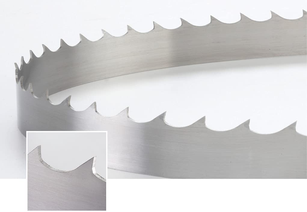 2 nastri per seghe in legno SBM per segherie mobili, 3200 x 27 x 0,9 mm, con distanza di 22 mm, sega a nastro