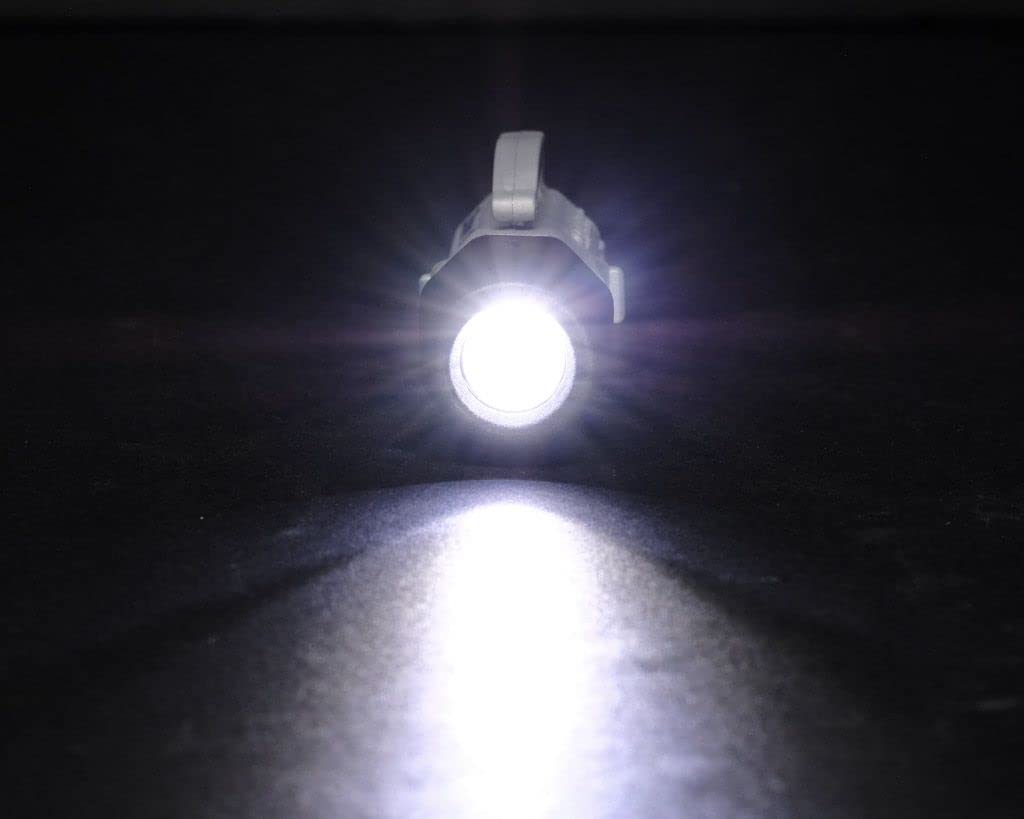 PELI 1930Z0 Práctica Linterna LED de Bolsillo con Certificado de Seguridad ATEX Zona 0, Bomberos y Uso Industrial, Resistente al Agua IPX4, Color: Gris