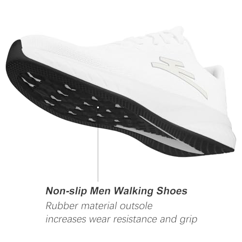 Image of Breathable Running Shoes for Men, Non Slip Mens Walking Shoes, Lightweight Comfort Fashion Casual Sneakers for Men Work, Gym, Jogging, Athletic and Sports