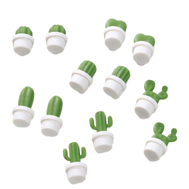 Aimants de réfrigérateur plante verte lot de 12 pour déco cuisine et bureau