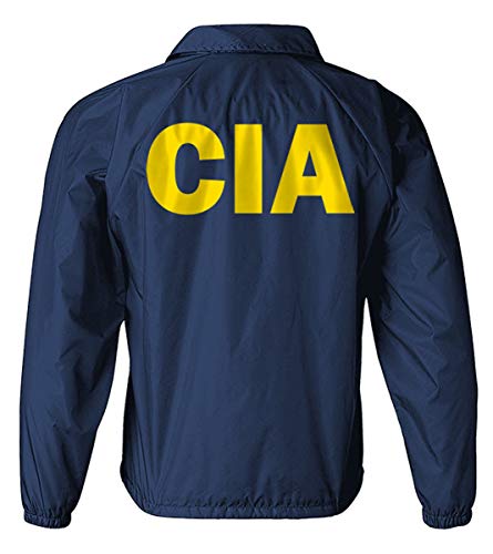 Smart People Clothing CIA Jacket Windbreaker with Yellow/Reflective Decorations, Secret Service Jacket2