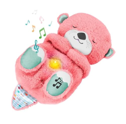 Image of AGC Breathing Teddy Bear with Music for Baby Sensory Sleep Lights Rhythmic Soft Toy, Lights and Breathing Motion, Breathing Toy Teddy Bear with Lights | Best Gift for Kids (Dark Pink)