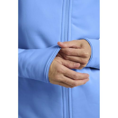 Blouson de polyester molletonné isolant veste zippée thermique femme L