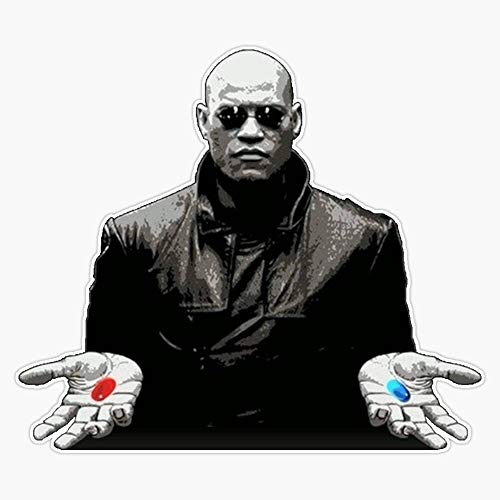 The Matrix Red Pill Or Blue Pill Vinyl Waterproof Sticker Decal Car Laptop Wall Window Bumper Sticker 5" #TOP16