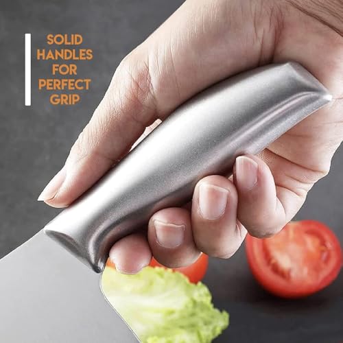 Image of PINBO Cleaver Knife 1PCS Meat Cleaver Knife for Meat Cutting Razor Sharp Blade Ergonomic Handle Design, Stainless Steel Professional Butcher Chopper, Heavy Duty Blade for Home Kitchen and Restaurant