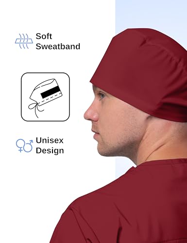 Image of Solid Working Cap Scrub Cap for Women and Men Unisex Surgical Cap Comfortable and Stylish Scrub Hat