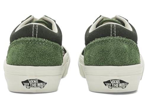 Image of Vans Unisex Boys Old Skool (Little Kid) Pop Sidestripe Green Balsam 2 Medium Little Kid