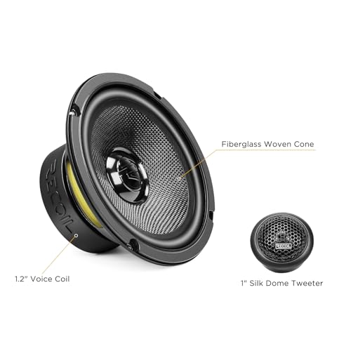 RECOIL RMC65 Echo Series 6.5 Inch Car Audio Component Stereo Speaker System