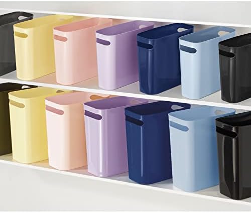 mDesign Bathroom Bin  Rubbish Bin For Bedrooms, Bathrooms, Home or Office  Small Bin for The Home  Pink