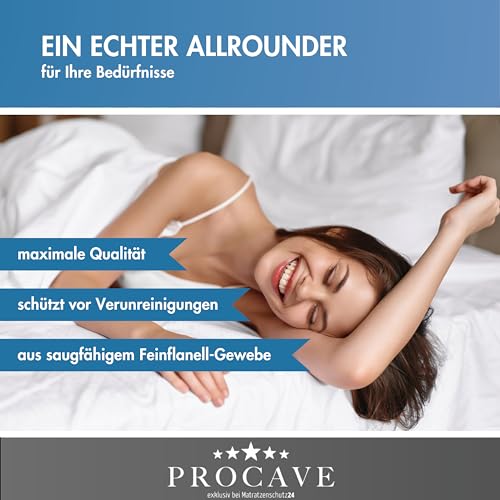 PROCAVE Feinflanell - Schutzbezug für Kissen in der Größe 100 x 100 cm Kissenbezug aus 100% Baumwolle mit Reißverschluss - Made in Germany - schützt Das Kissen vor Verunreinigung