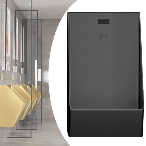 OTQEFTN 304 Stainless Steel Wall-Mounted Men's Bathroom Urinal,Flushing Urinal,Commercial Residential Use Urinal,Washout Urinal for Home,Public Toilet Urinal,Gold (Black