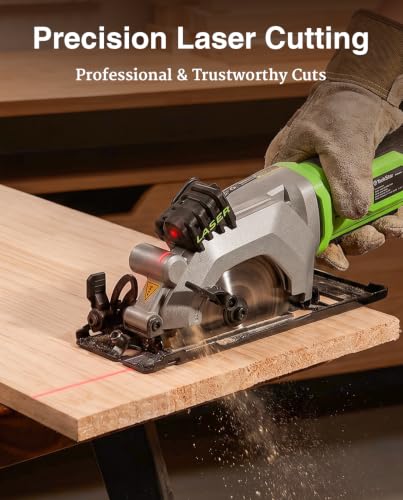 TaskStar Mini Circular Saw with Laser Guide