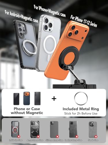 Magnetic Phone Mount Holder for Gym w/ N52 Strong Magnet MPT-03 360° Rotation, For iPhone 12-17 & Android - image 5