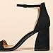 Amazon Essentials Women's High Heel Nola, Black Faux Suede, 8