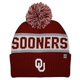 Franchise Club Unisex Oklahoma Warrior Knit Hat with Pom Red