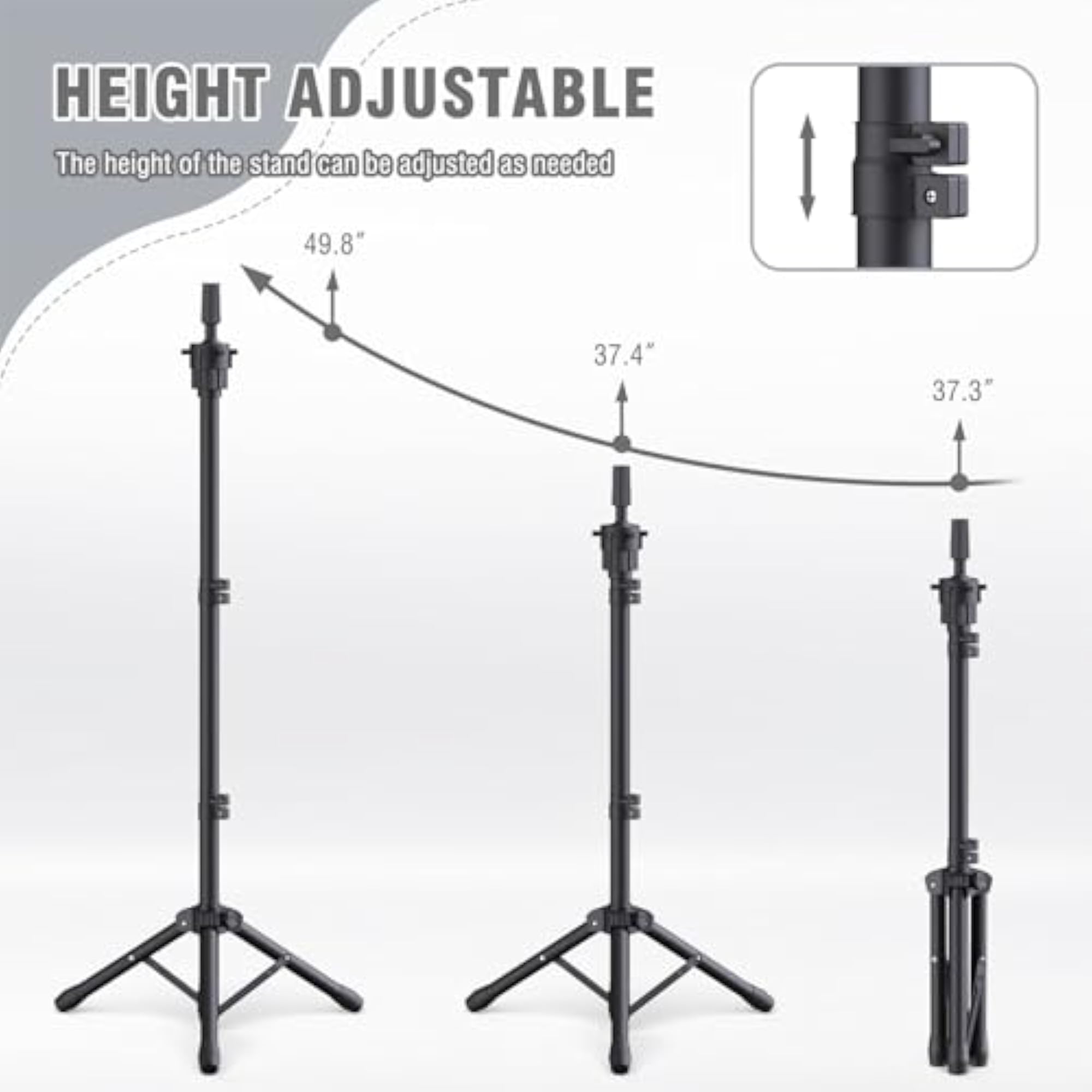 Reinforced Wig Stand with Mannequin Head