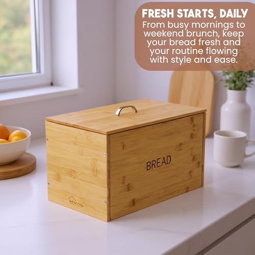 Bread Bin Bread Storage Box Removable Lid Compact Wood Wood Countertop Bread Storage for Kitchen Stylish, Eco-Friendly, and Practical Environmentally Conscious (Flat Pack) - Cosy Home Interiors Bread Bin Bread Storage Box Removable Lid Compact Wood Wood Countertop Bread Storage for Kitchen Stylish, Eco-Friendly, and Practical Environmentally Conscious (Flat Pack) - Image 5
