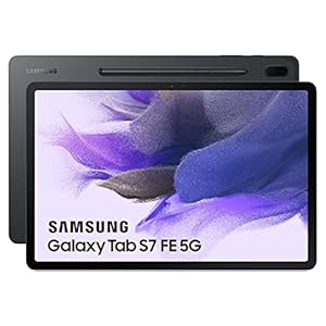 Samsung Tablet Galaxy Tab S7 FE, 12,4 Zoll (31,5 cm) mit WLAN und Betriebssystem Android, 128 GB, Schwarz, spanische Version
