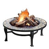 Feuerstelle für den Außenbereich, 86 cm, Garten-Feuerstelle, Holzbrennschale für den Außenbereich, Party, Camping, Picknick, Grill (Farbe: Kit-2) (Kit 2)