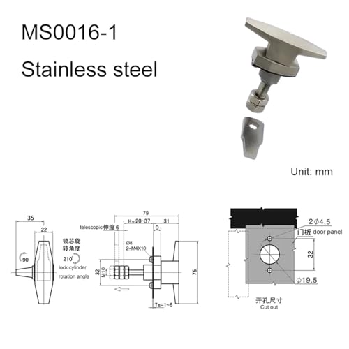 Serrure à compression en acier inoxydable 304 durable MS0016-SS - 3
