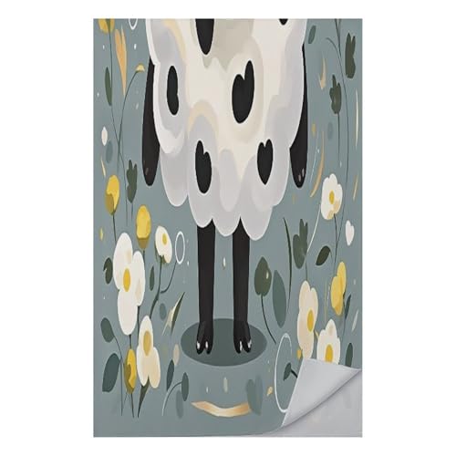 AQRJLPM Cartoon Black White Sheep Quick Dry Towel Cold Fabric Workout Sweat Towels Highly Absorbing Odor-Free Travel Towel for Hot Yoga Tennis Running Exercise Working Out Camping